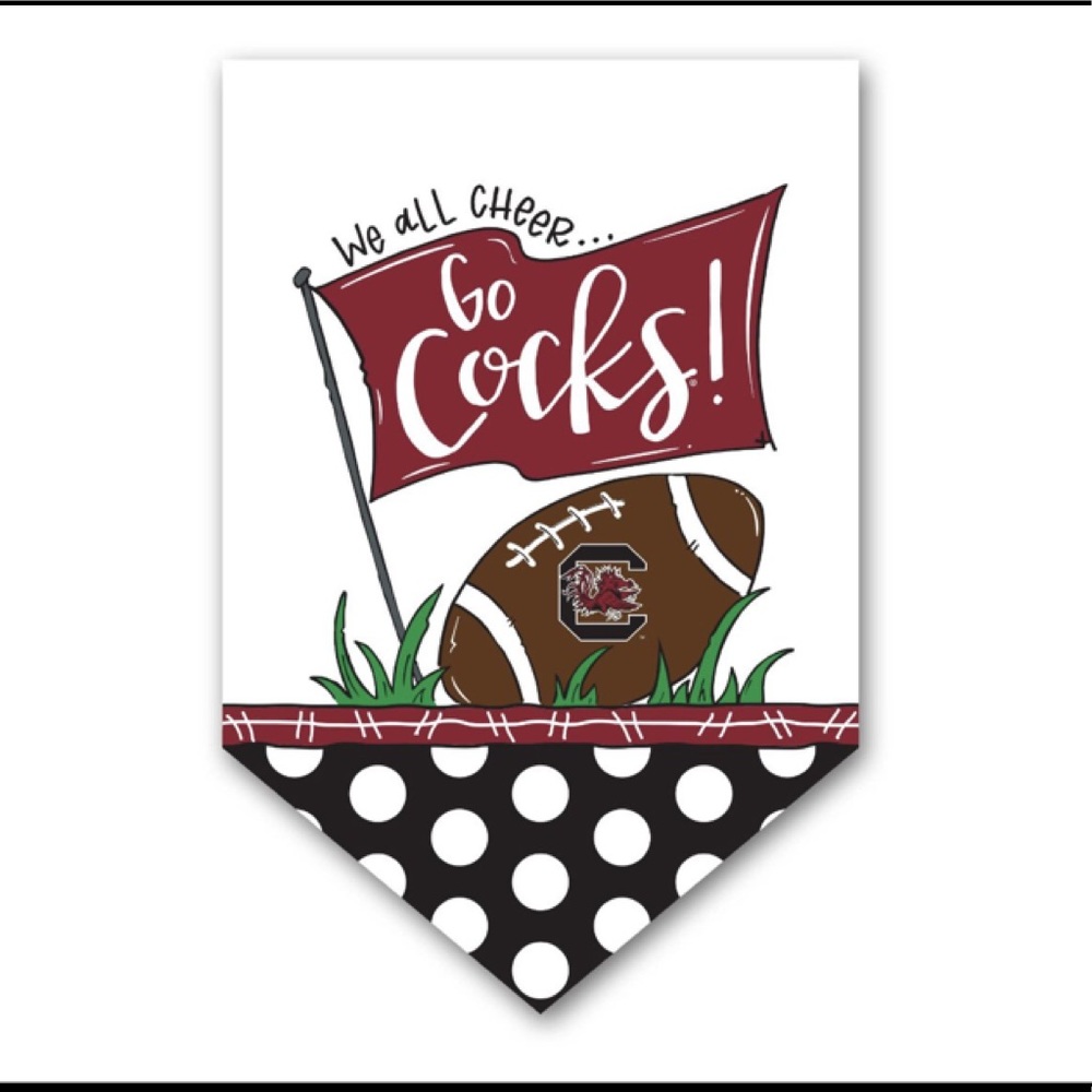 SC Gamecocks We All Cheer Garden Flag
